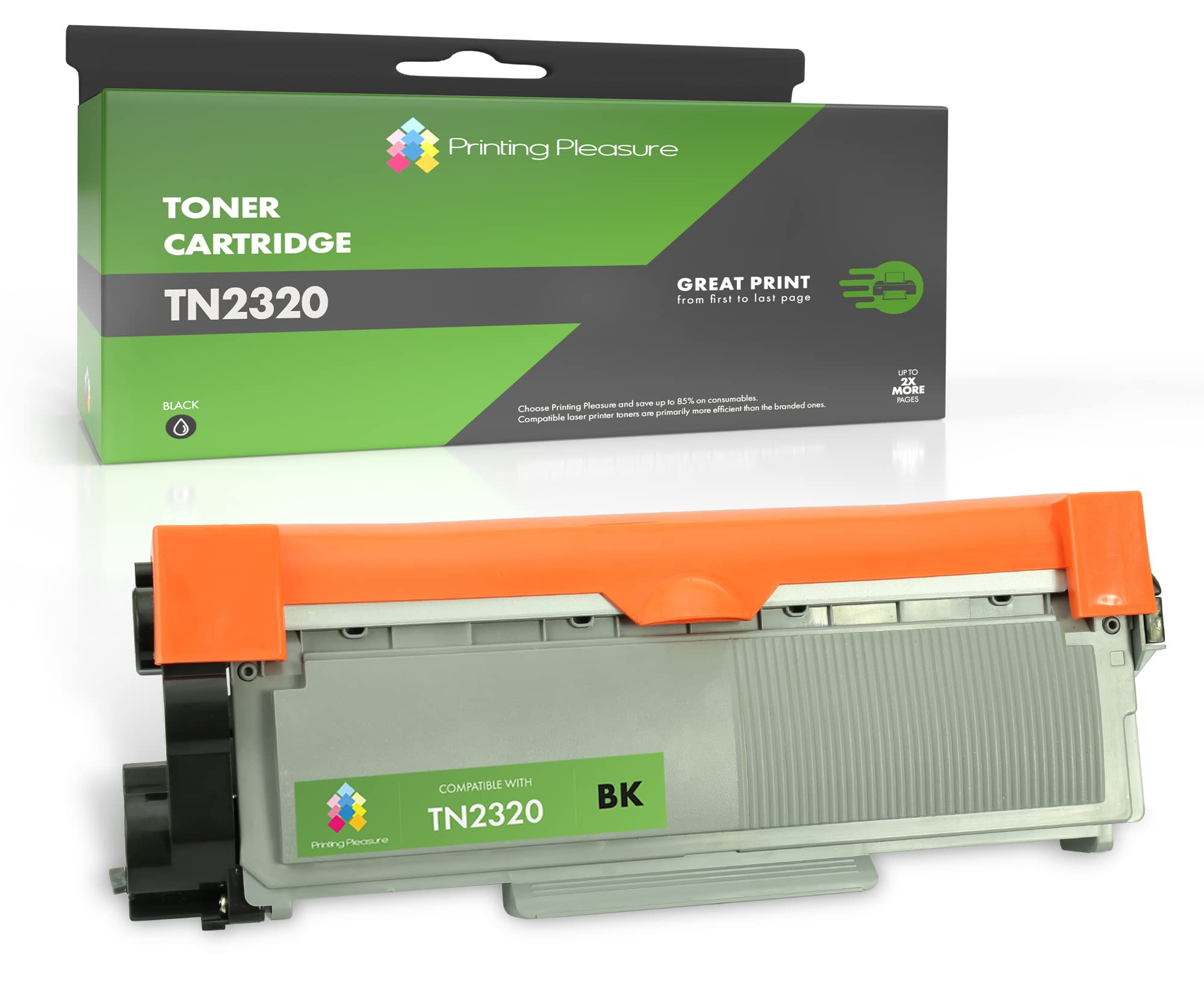 Printing Pleasure TN2320 TN2310 Replacement for Brother TN-2320 TN-2310 Toner Cartridge Compatible with HL-L2300D MFC-L2700DW HL-L2340DW HL-L2365DW DCP-L2520DW 1 Black