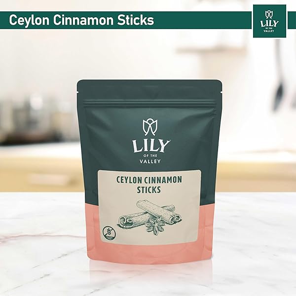 LILY OF THE VALLEY CEYLON CINNAMON POWDER – GROUND CINNAMON IDEAL FOR BAKING & COOKING – EXQUISITE FLAVOR AND AROMA – KETO FRIENDLY – VEGAN & GLUTEN-FREE – PACKED IN RESEALABLE POUCH (16OZ, 453G)