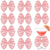Sdfvsdg 24 Pcs Satin Baby Pink Ribbon Twist Tie Bows for Treat Bags 3.5inches Pink Bows for Crafts Premade Bows Decorating Gifts Wrapping Bows for Pop Candy Apples Cake Bakery Wedding Party