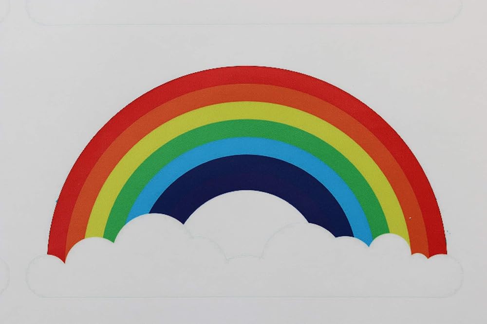 Rainbow Window Sticker x2 Hope in Isolation/Quarantine Unity Faith