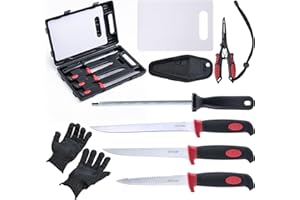Goture Fillet Knife Fishing Kit with Pliers,Fish Cleaning Kit, Fish Fillet Knife Set, Filet Fishing Kits, Fishing Knife, BBQ 