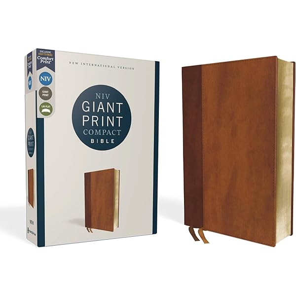 278   ＊ミニ木製洋書 NIV, Giant Print Compact Bible, Leathersoft, Black, Red Letter