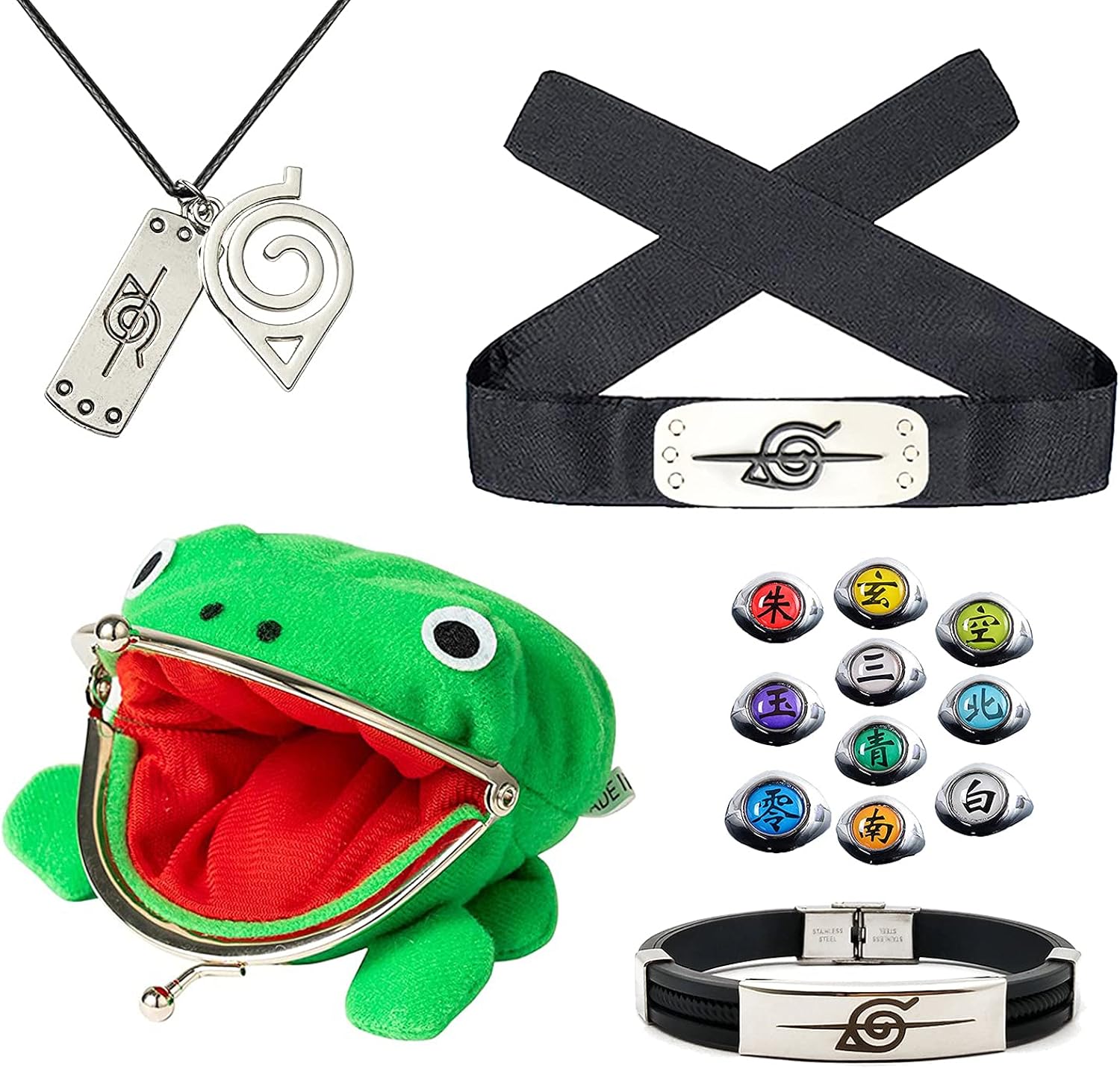 Anime Cosplay Accessories Headband Hand Strap Rings Necklace Bracelet