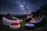 eBoutik Deluxe Inflatable Lounge Chair & Footstool Navy view 6