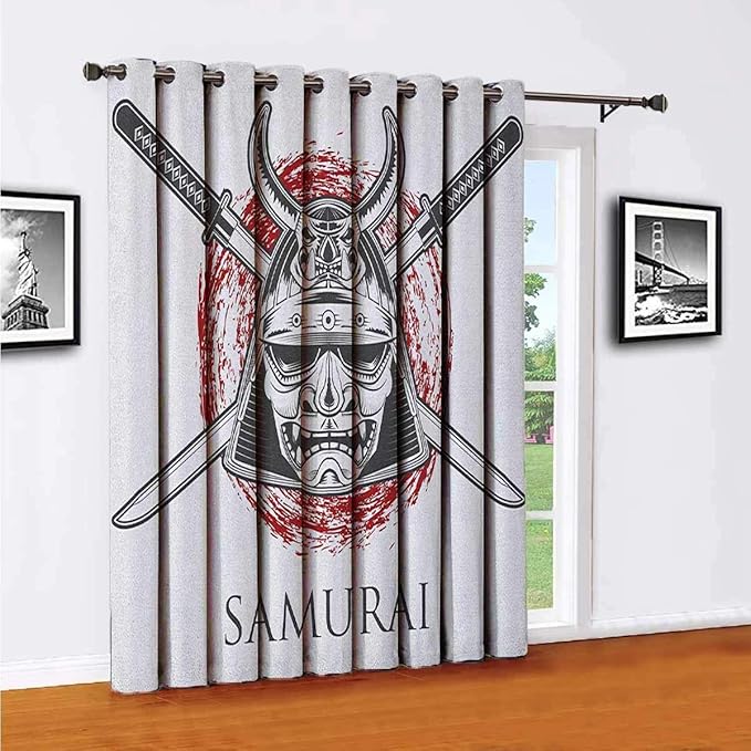 Cortina japonesa con aislamiento de sombreado detallada, máscara de