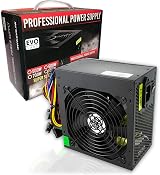 iChoose 500W ATX Power Supply PSU Silent Black Fan PC Computer 12V Rail view 7