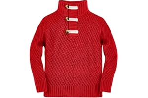 Makkrom Toddler Sweater Baby Boy Girl Turtleneck Cable Knit Sweaters Long Sleeve Christmas Outwear Spring Fall Winter