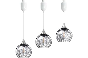 Kiven H-Type Track Lighting Pendants,Modern h Track Pendant Lights with Grey Glass Globe,Decorative Track Lighting Fixture Adjustable Height for Kitchen Hallway Restaurant Shop(3-Light)