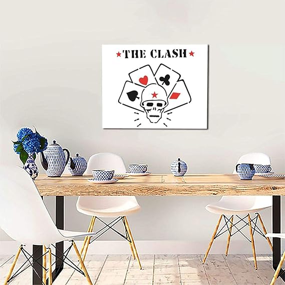 Amazon Co Jp ザ クラッシュスカル The Clash Skull フレームの絵 絵 背景絵画 壁掛け 家の装飾 インテリア お部屋 壁アート 軽くて取り付けやすい ファッション 新築祝い サイズ40 50cm 額縁なし ホーム キッチン