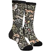 Yrassio Forest Mushrooms Novelty Crew Socks Casual Crazy Funny Dress Socks For Women Men Teens Gift