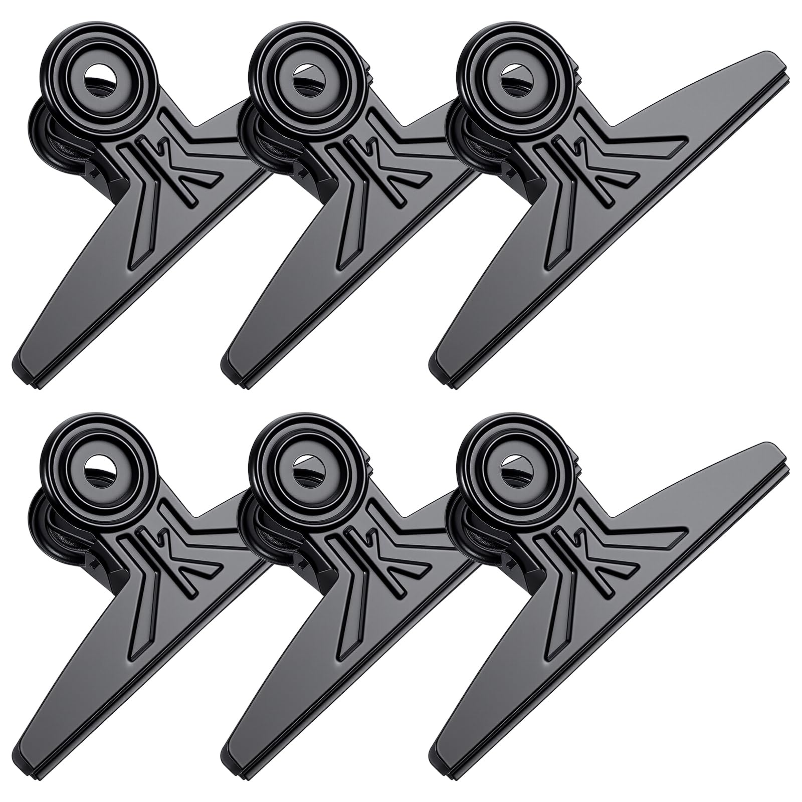 Photo 1 of 6 Pack Extra Large Bulldog Clips Extra Large Bulldog Clips 7.9 Inches Jumbo Bull Binder Paper Clip Clamps for Crafts, Paper, Food Bags, Drawings, Photos at Home, Office (Black, 20cm)