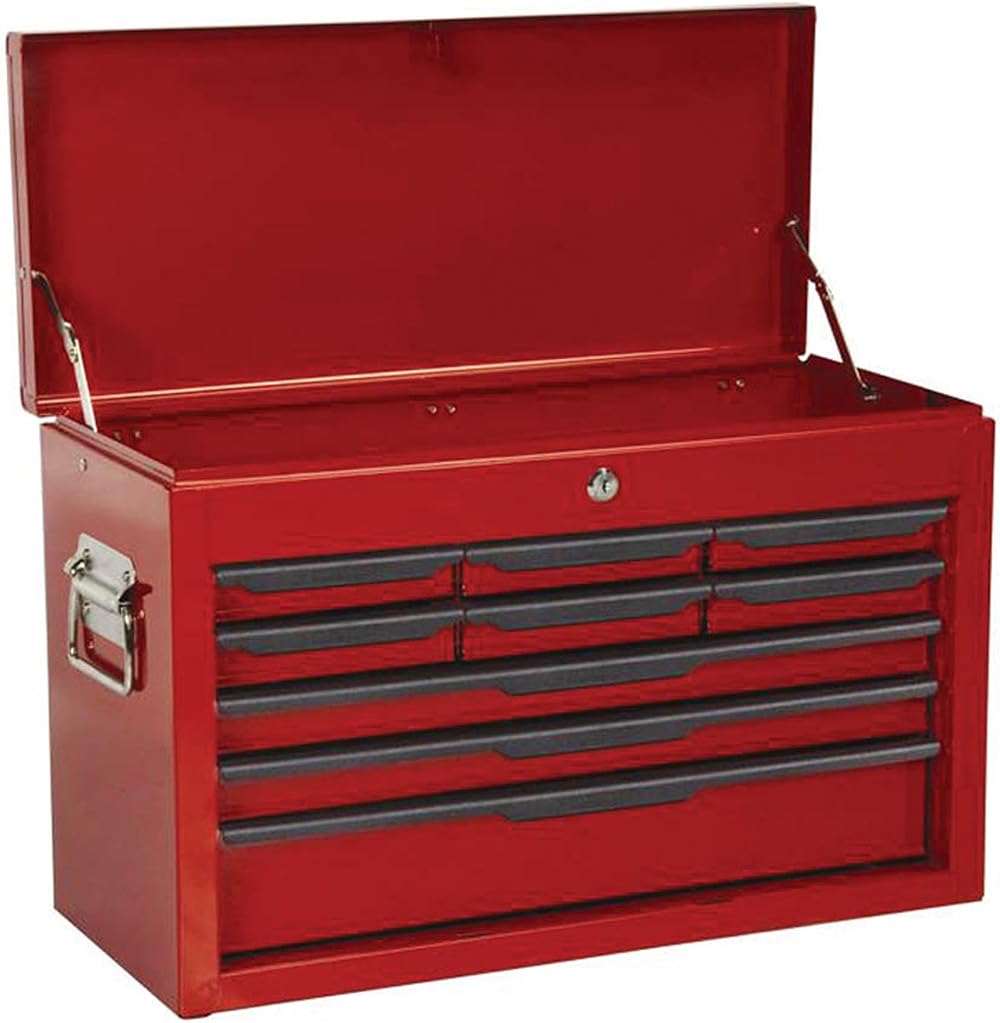 Hilka G301C9BBS Heavy Duty 9-Drawer Steel Tool Chest Ball Bearing Slides