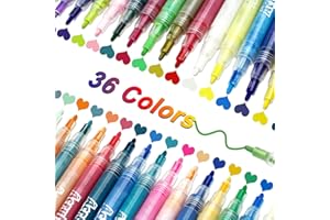 Betem Acrylic Paint Markers Paint Pens 36 Colors, Betem Premium Medium Tip Acrylic Paint Pens for Wood, Canvas, Stone, Rock Painting, Glass, Ceramic Surfaces, DIY Crafts Making Art Supplies