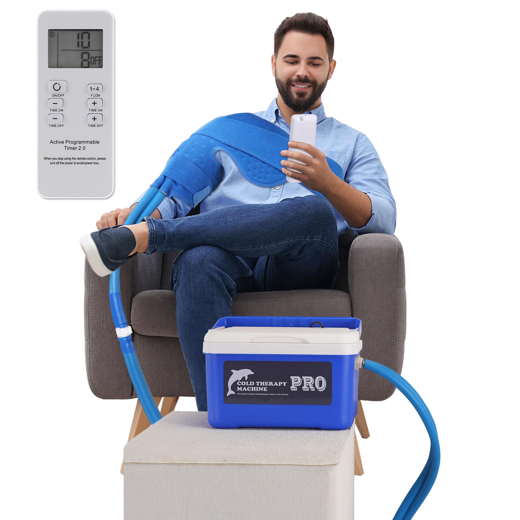 Photo 1 of Cold Therapy Machine System with Programmable Timer Remote Control,Shoulder Ice Machine for Surgery Recovery,Large Shoulder Compression Pad,Quiet Pump, Strong Cryotherapy Pain Relief and Treatment