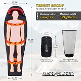 QEZER Winter Sleeping Bag for Adults 650FP Duck Down -20C Lightweight 1500g view 2
