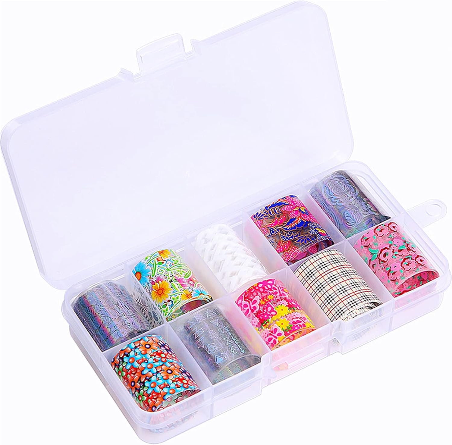 Nail Sticker, 7 Set Accessories Wraps Adhesive Decals Nails Decoration Holographic Nail Transfer Starry Paper (Color : 7set): Home & Kitchen