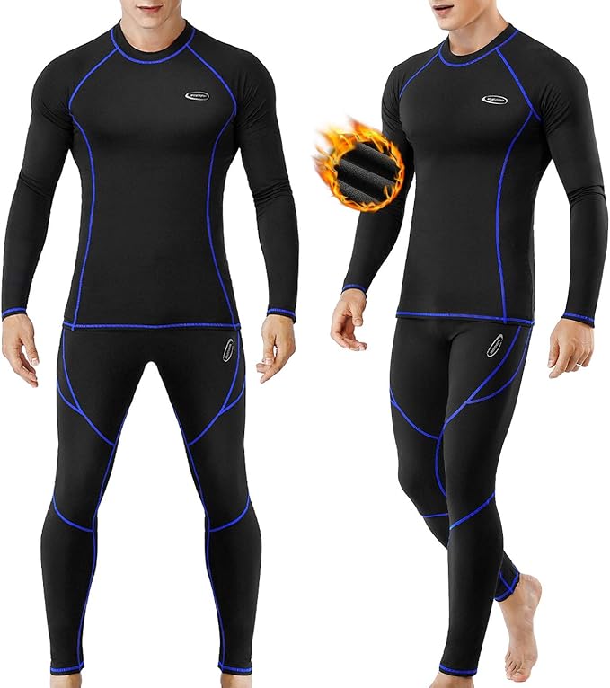 sousVêtement Thermique Homme, Ensemble de Sousvêtements Thermiques Homme Léger et Chaud Quick
