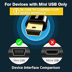 AGVEE 2 Pack 6ft Mini USB Cable, Braided Durable