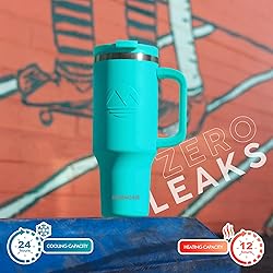 FAHRMOSIS 40 Oz Tumbler with Handle and Straw