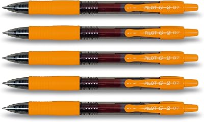 Pilot G2 Retractable Gel Pens Orange 5 Stifte - Brand Pilot