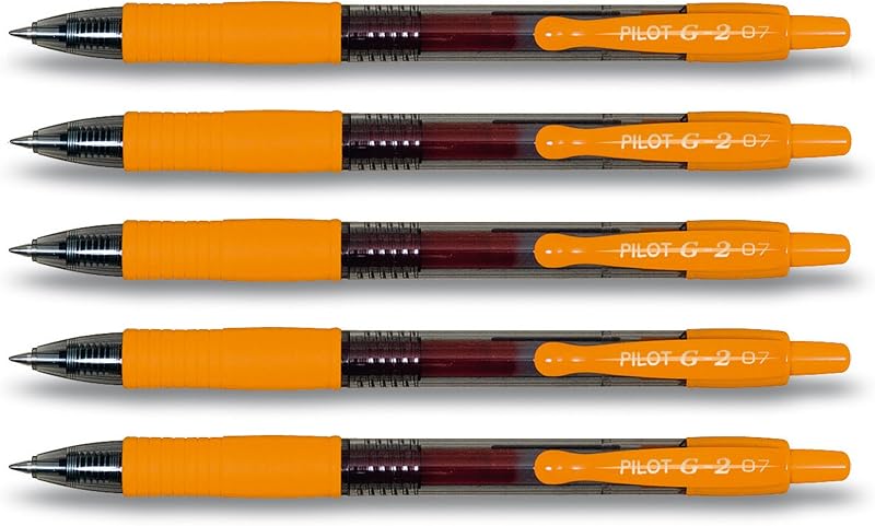 Pilot G2 Retractable Gel Pens Orange 5 Stifte - Brand Pilot