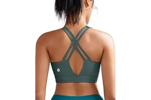 RUNNING GIRL Sports Bra for Women High Support, Molded Cup High Impact Sports Bras with Sewn in Pads Strappy Running Bra