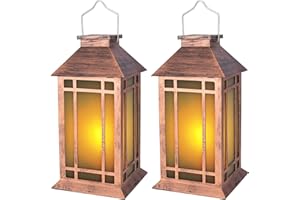 Afirst Solar Lantern Outdoor, Hanging Lights Decorative Outdoor Lighting Waterproof Umbrella Lights for Patio Garden, Table,Party Decor, 2 Pack