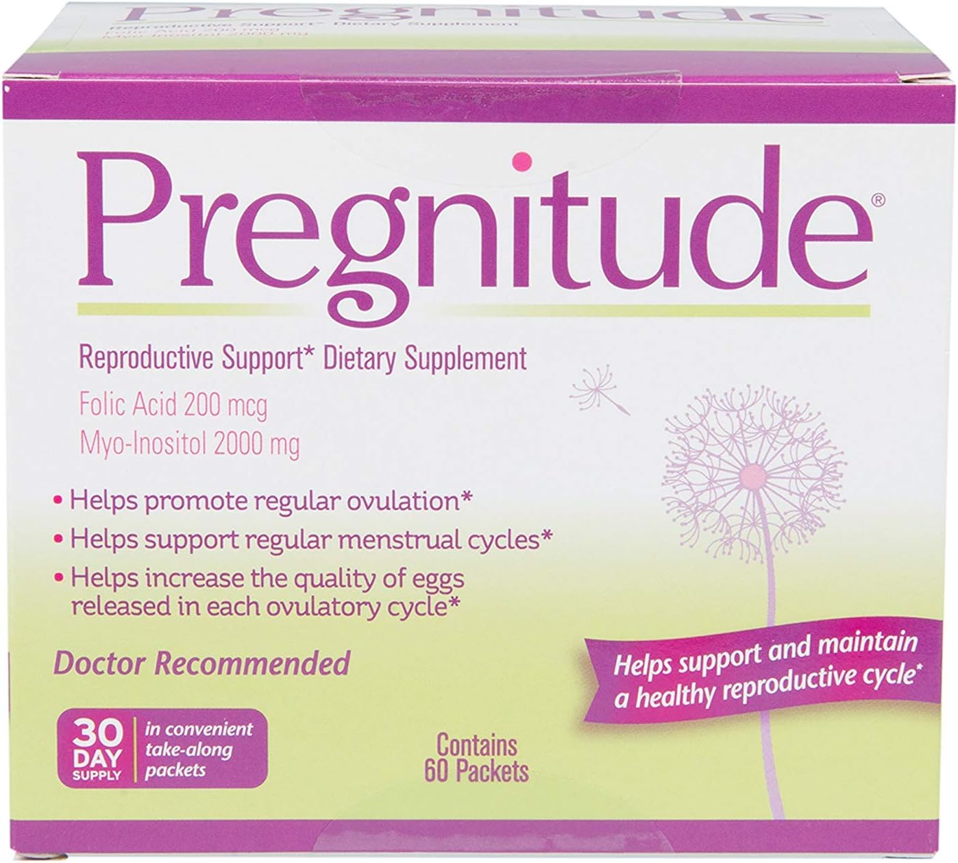 Pregnitude Reproductive Support Packets, 60 ea - 2pc by Pregnitude