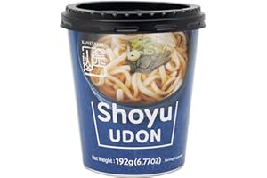 Kaneyama – Noodle Soup Cup, Japanese-Style Udon, Shoyu-Kimchi-Spicy Flavor, Instant & Microwavable Chewy Fresh Noodles, Restaurant Grade Delicious Taste, 6.77 Oz (Pack of 1) (Shoyu)