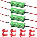Twidec/4Pcs 50W 8Ohm LED Load Resistors For Fix LED Hyper Flash Turn Signal Light Bulb Fast Blink Error Code Warning Cancello