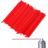 200pcs Spray Can Straws, 4.72in Long Red PP Material Nozzle Extension Tubes | Aerosol Spray Can Replacement Straws Tips for Paint Cleaner Lubricant Oil Narrow Space
