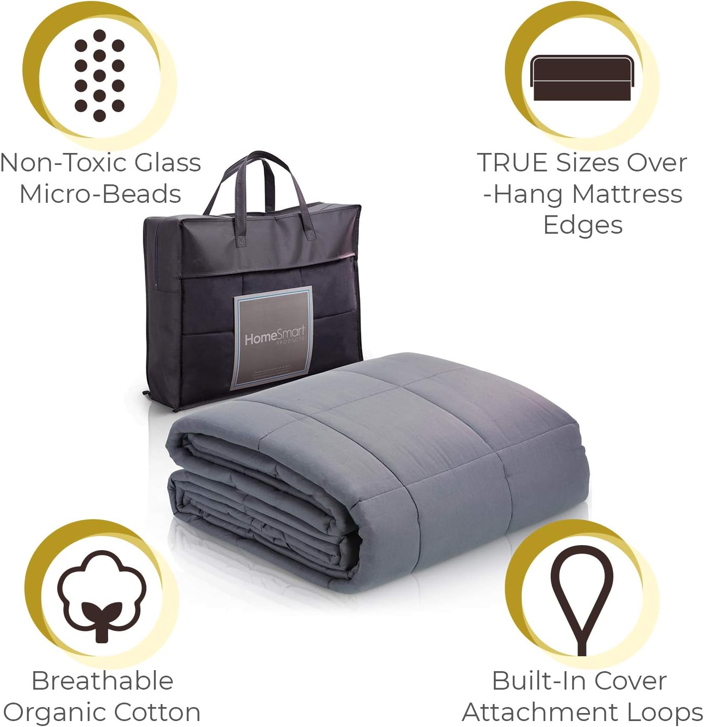 Black Friday HomeSmart Products Weighted Blanket 15 Lbs Provides Medium