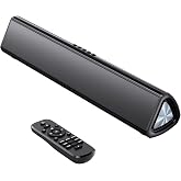 OFFSIR 50W Sound Bar for Smart TV with Bluetooth 5.0 | Optical, coaxial, AUX, USB inputs. 3 EQ modes, adjustable bass/treble. Compact size for TV, PC, gaming, dorm