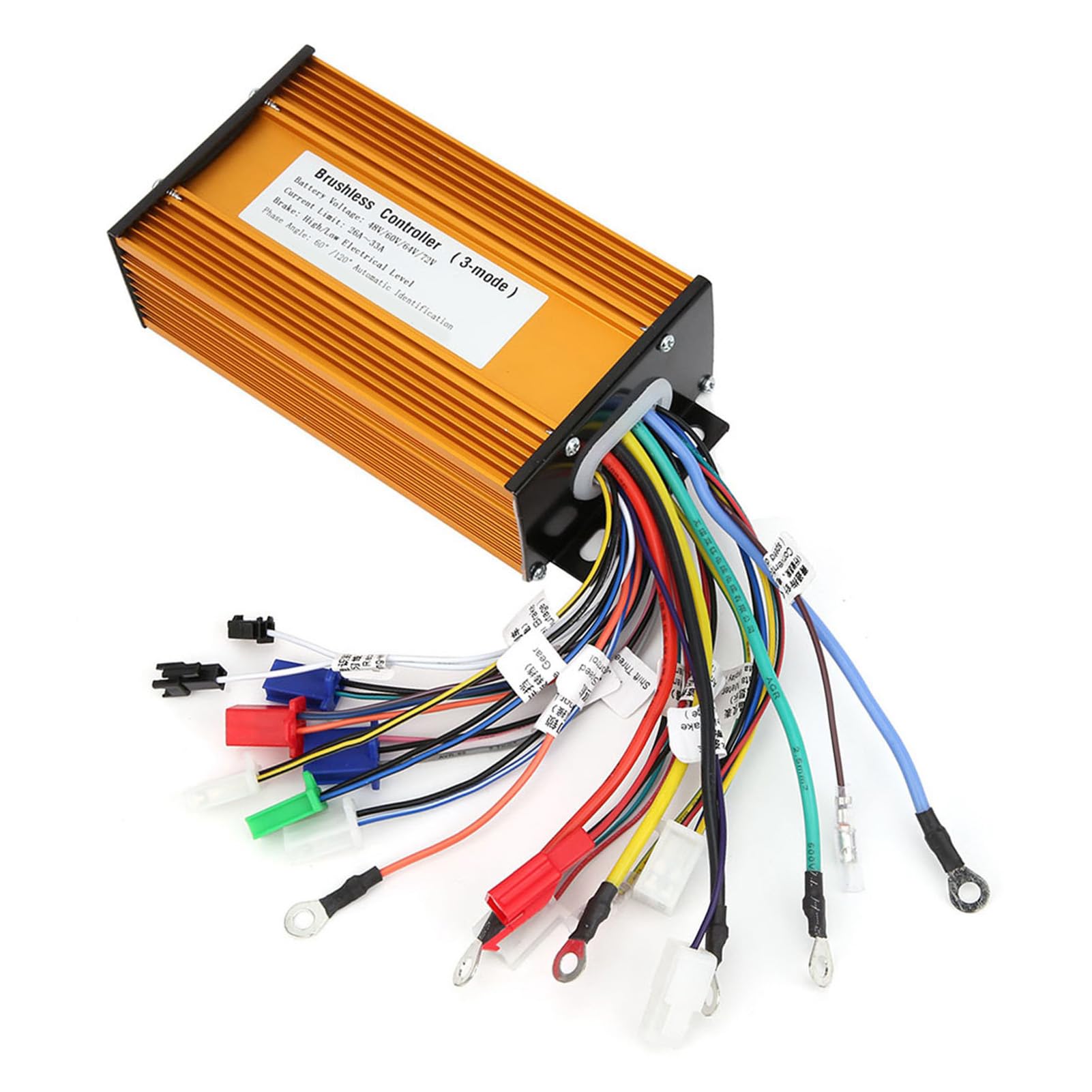 Universal Brushless Electric Scooter Motor Controller 48V 72V 1000W 1500W 12 Tube Sinusoidal Wave Compatible with 48V 84V E Scooter Systems for High Performance Electric Scooter Conversion Kit