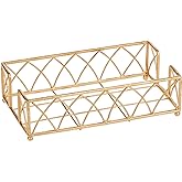 Boston International Arch Design Guest Towel Napkin Holder Caddy, Gold Leaf