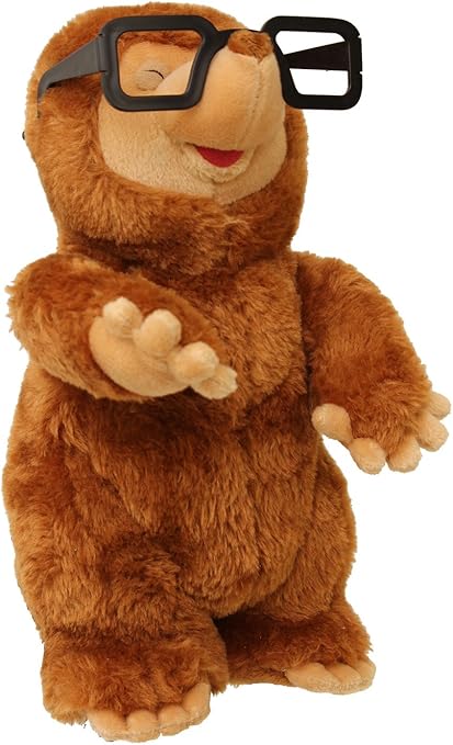 Peluche Taupe Avec Des Lunettes Moelleuse Pour Doudou Amazon Fr Jeux Et Jouets