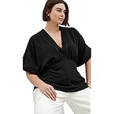 City Chic Women's Plus Size Top - Island Sun V Neck Embroidered