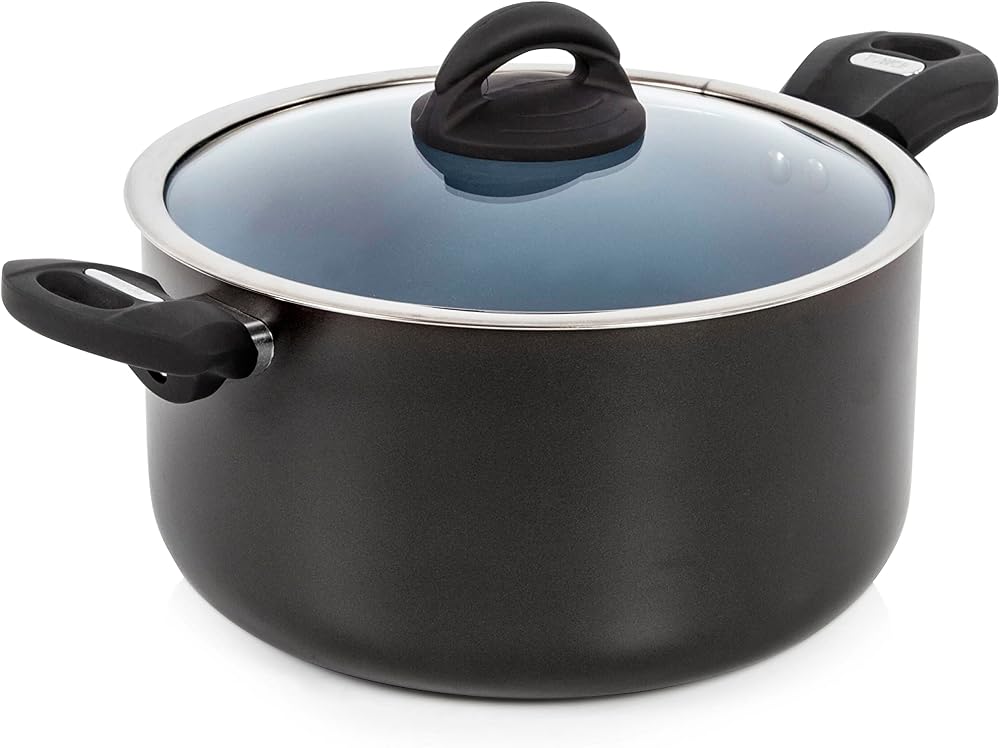 Tower Cerasure 24cm Casserole Dish Non-Stick Induction Suitable Graphite