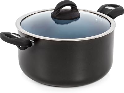 Tower Cerasure 24cm Casserole Dish Non-Stick Induction Suitable Graphite