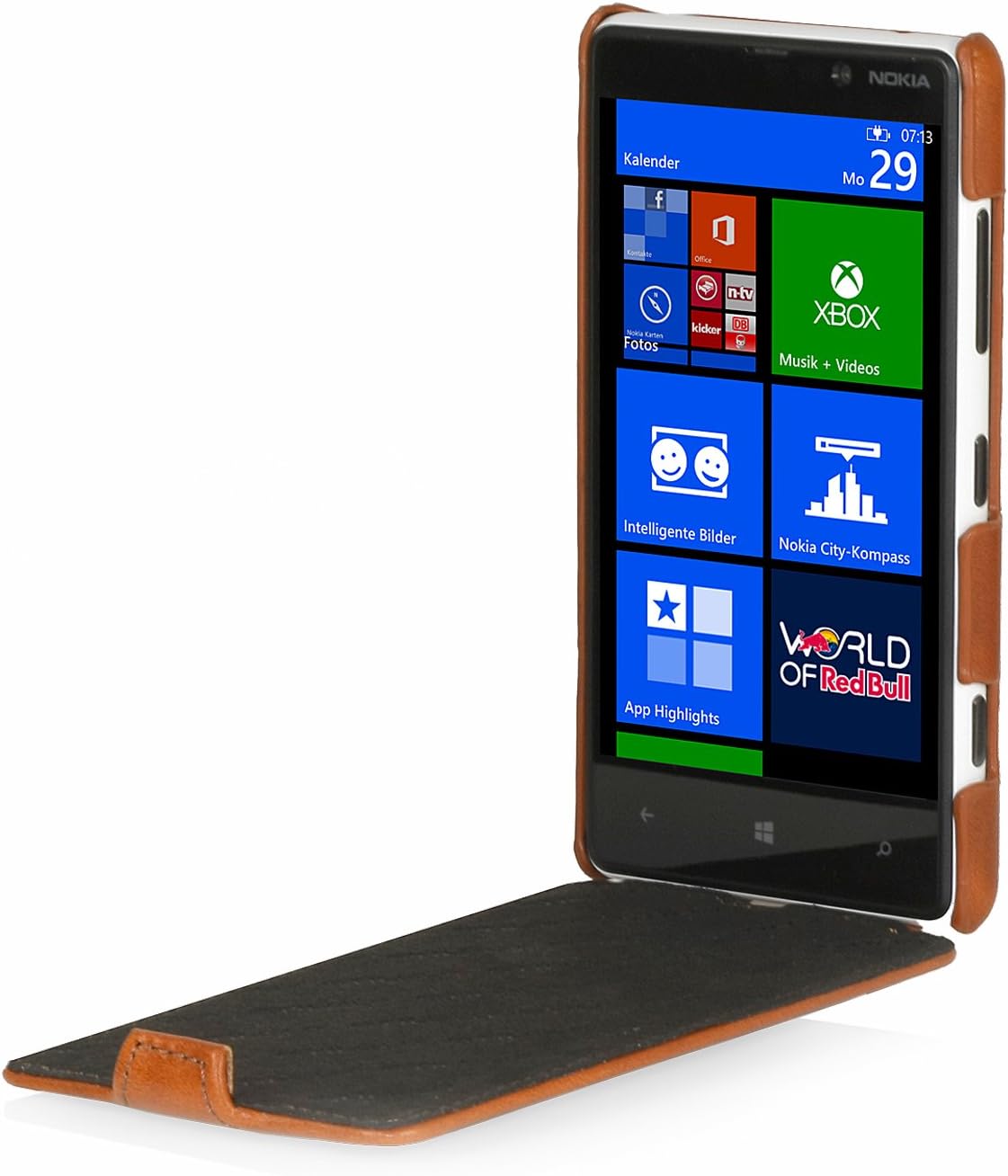 StilGut Ultraslim Case made of leather for Nokia Lumia 820 - Cognac - Image 3