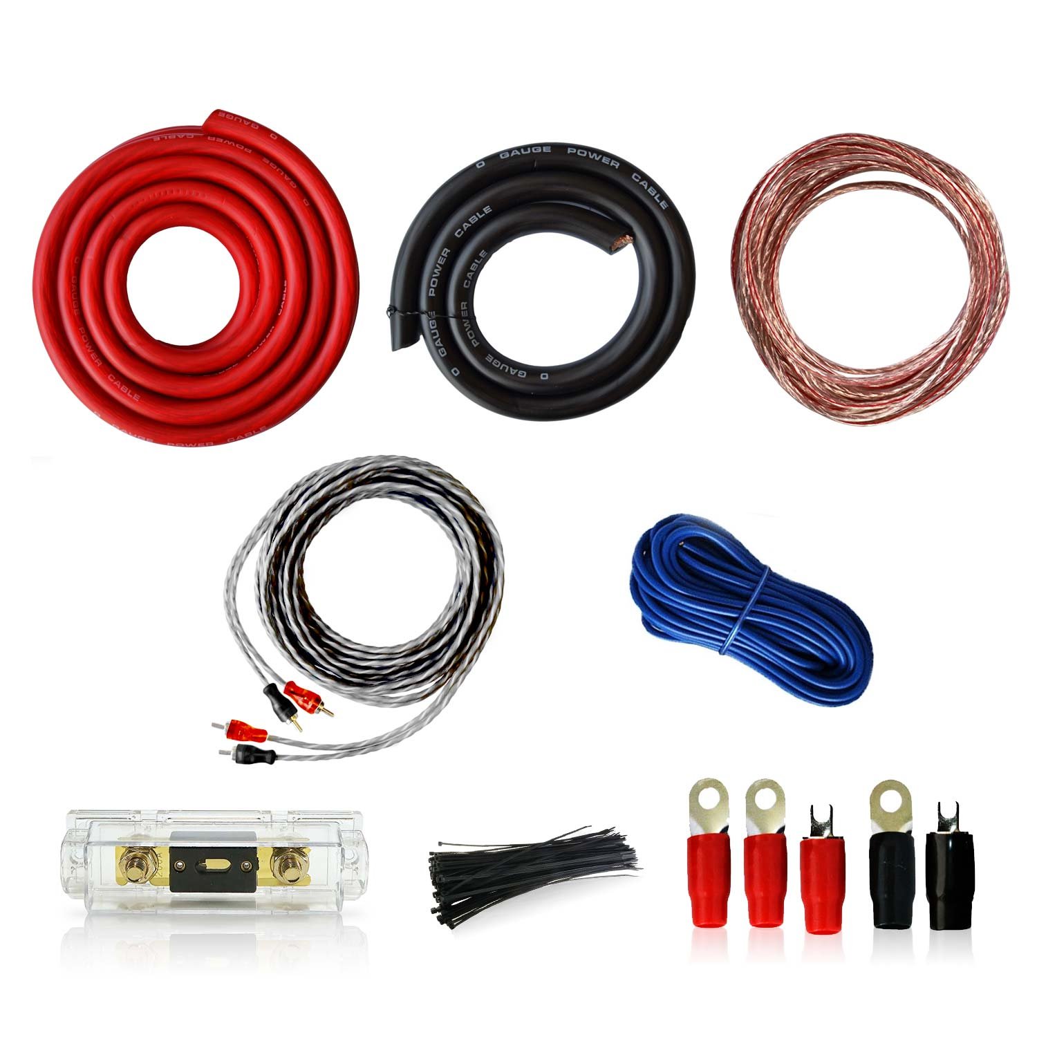 Buy 0AWG Amp Kit Amplifier Installation Wiring Cables 0 AWG Power