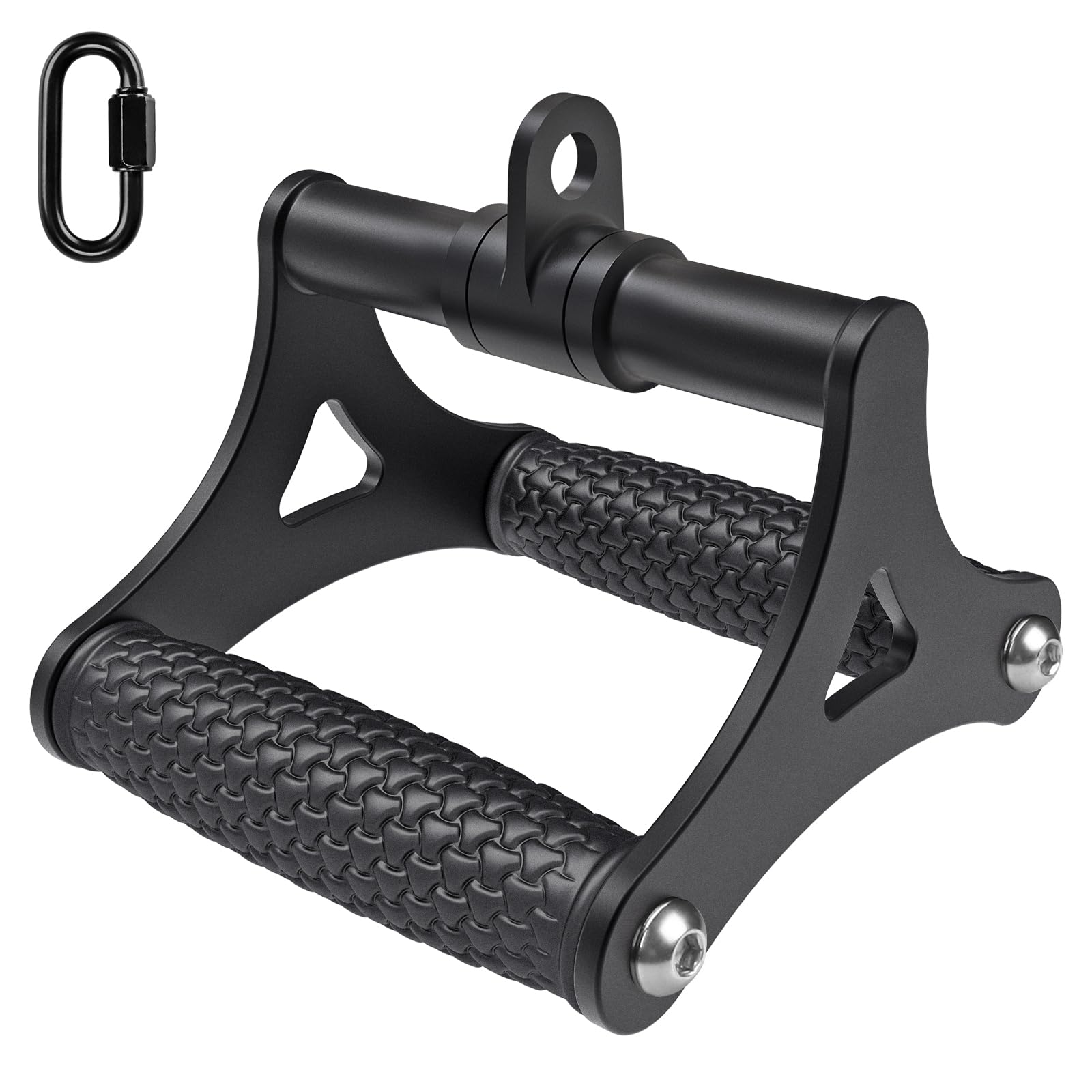 Kipika Heavy Duty Double D Handle, V Bar Row Attachment for Cable Machine, Non-Slip and Comfortable, Solid Aluminum Alloy Grip, Home Gym Accessories