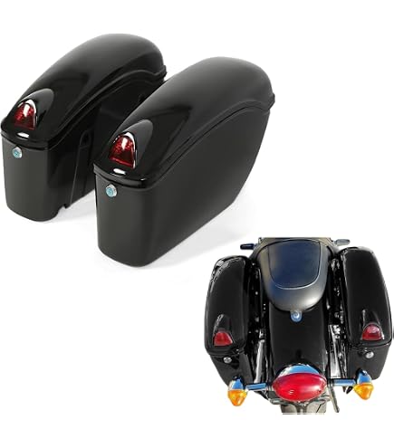 thumbnail image 2 of TCMT Hard Stretched Saddle Bags For Harley Touring Road King 2014-2024 – Vivid Black 2 of 5