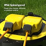 SLx Outdoor Extension Lead 20m 2 Socket Reel IP54 Waterproof UK Plug view 3