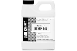 Real Milk Paint, Hemp Oil for Wood Finishing, Cutting Boards, Butcher Blocks, Countertops, Wood Utensils, Food Grade, 16 oz