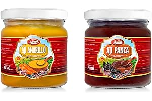 Sanniti Peruvian Hot Pepper Spread | DOP Molido Paste Imported From Peru (Pack of 2) (7.5 oz, Variety Aji Amarillo + Aji Panca)