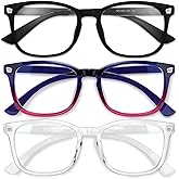 Gaoye Stylish Blue Light Glasses for Woman - Computer Glasses for Blue Light Blocking - Lightweight Frames - 3 pack