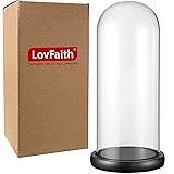 LovFaith 14.56”H x 5.9”D Glass Display Dome