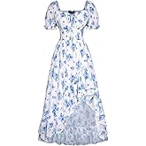 Scarlet Darkness Corset Dresses for Women Summer 2026 Floral Wedding Guest Chiffon Sundress