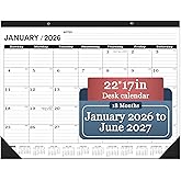 Desk Calendar 2026 (January 2026 to June 2027),Desk Calendar 2026 large 22 x17,Desk Calendar 2026-2027 large 22 x17,2026 Desk